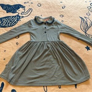 Mini Boden Navy and White Striped Dress